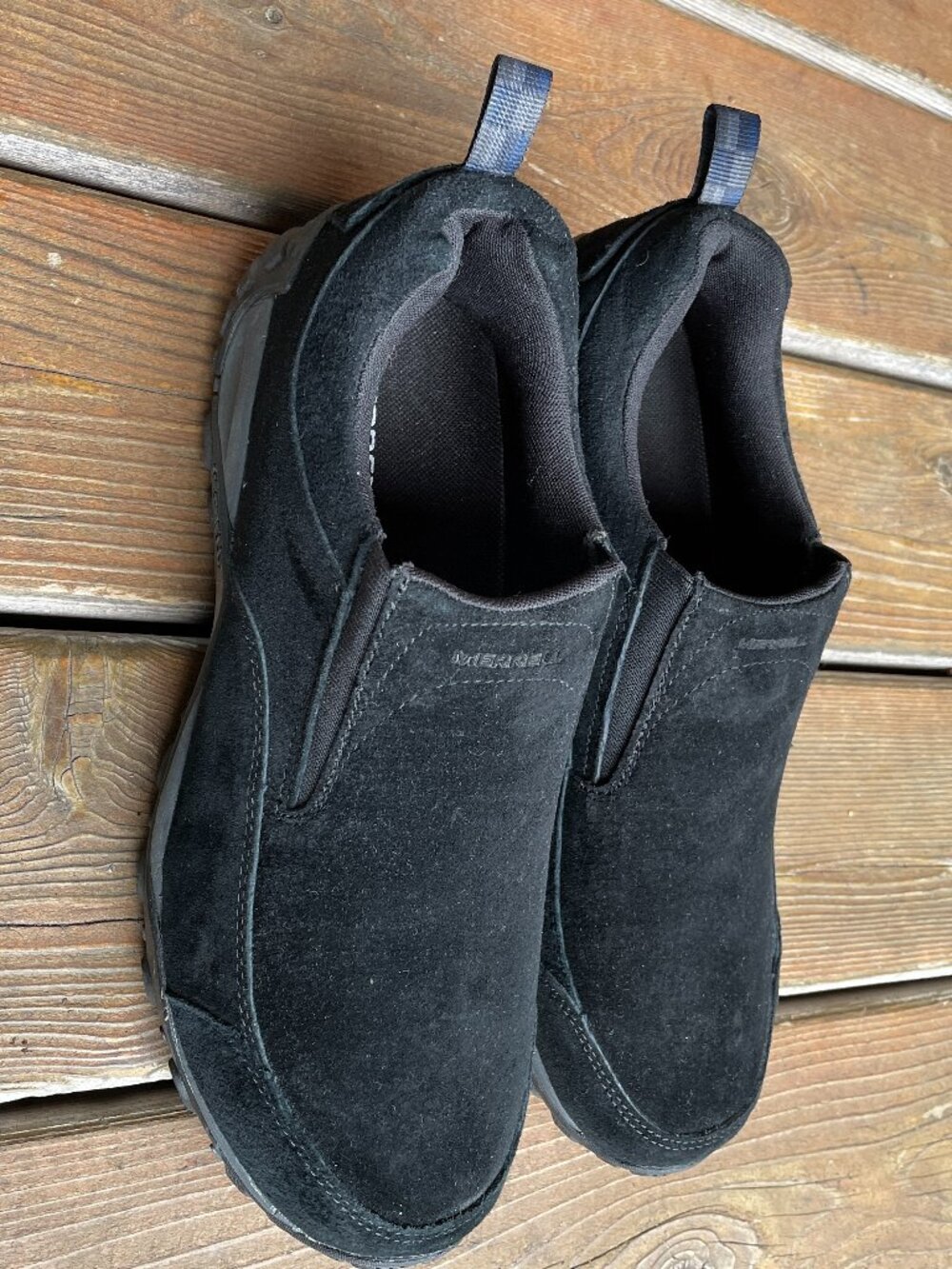EUC Merrell Black Suede Leather Performance Jungle Mocs in Men's 12 - Picture 2 of 11